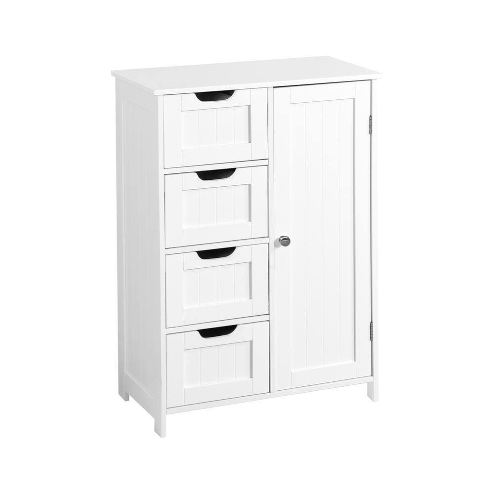 Cesicia 22.05 in. W x 11.81 in. D x 32.28 in. H White Linen Cabinet with Adjustable Shelf (1)