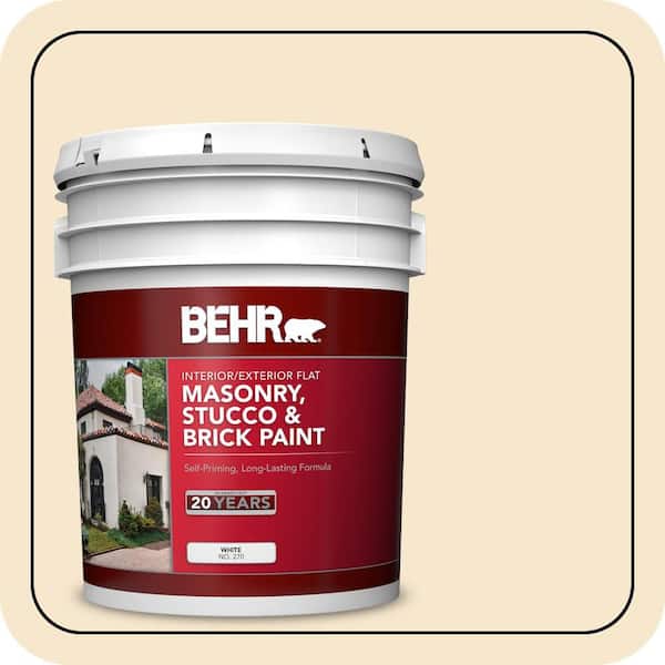 BEHR 5 gal. #M300-1 Sumatra Flat Interior/Exterior Masonry, Stucco and Brick Paint (2)