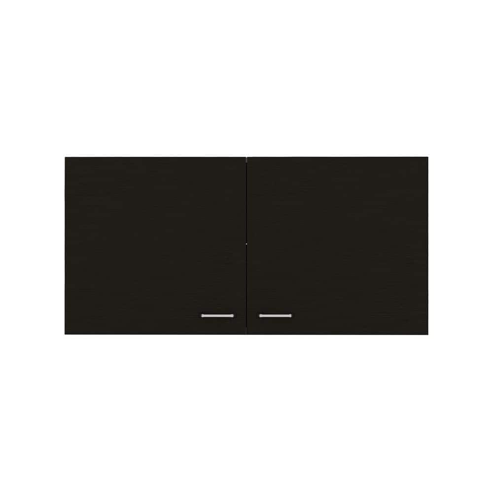 Tahanbath 39.30 in. W x 12.60 in. D x 12.60 in. H Bathroom Storage Wall Cabinet in Black with 2 Door (1)