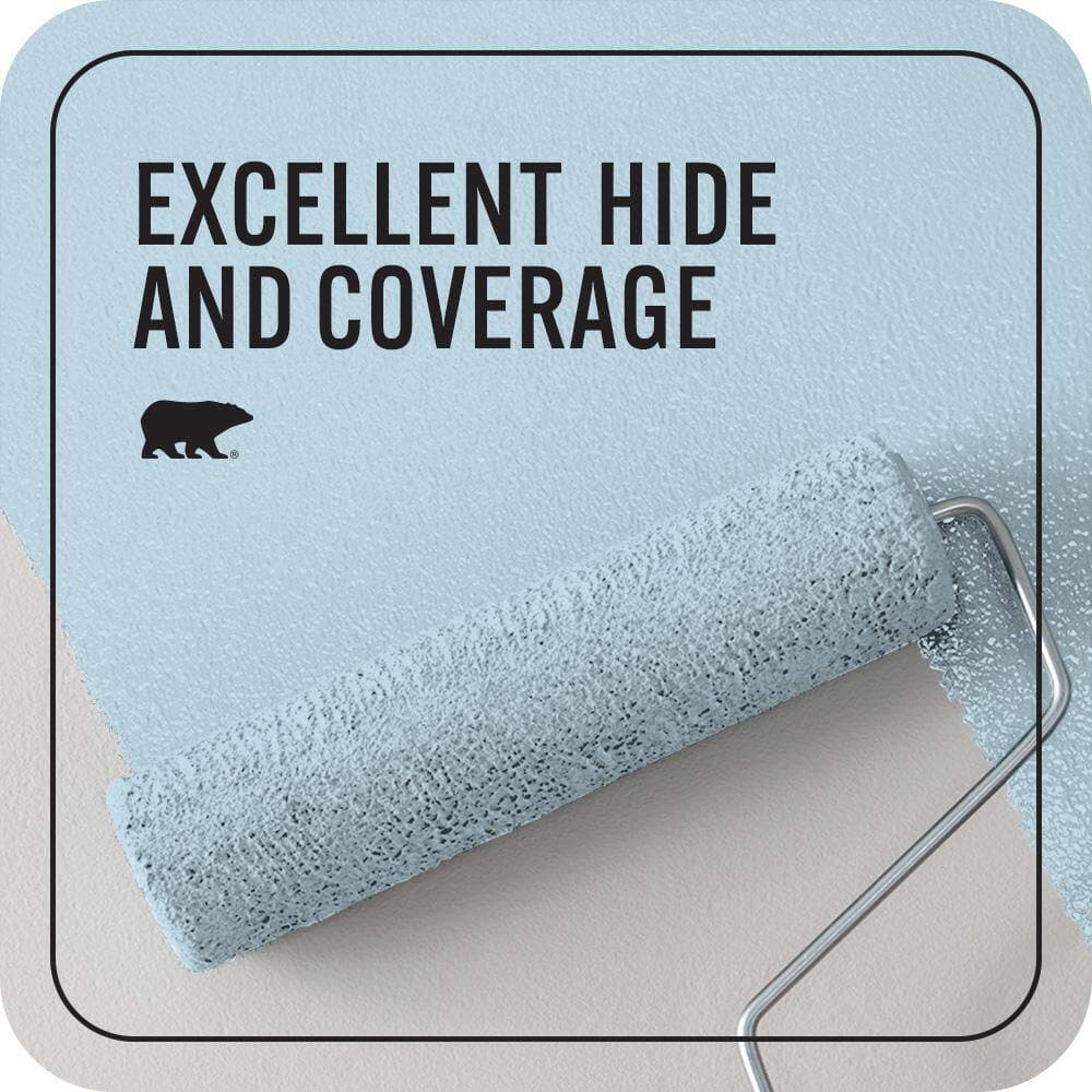 BEHR PREMIUM PLUS #M500-1 Tinted Ice Flat EcoMix Plant-Based & Primer (2)
