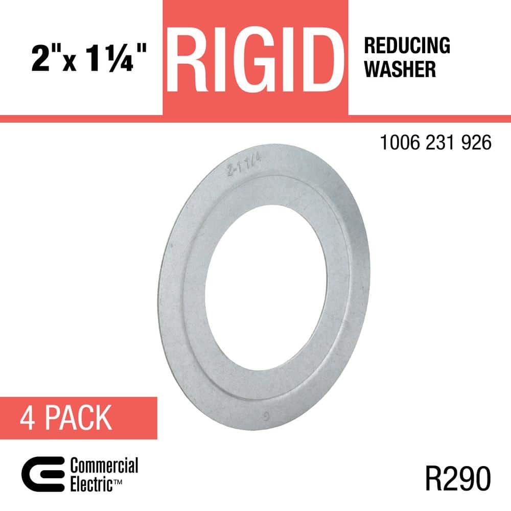 Commercial Electric 2 in. x 1-1/4 in. Rigid Metal Conduit (RMC) Reducing Washer (4-Pack) (3)