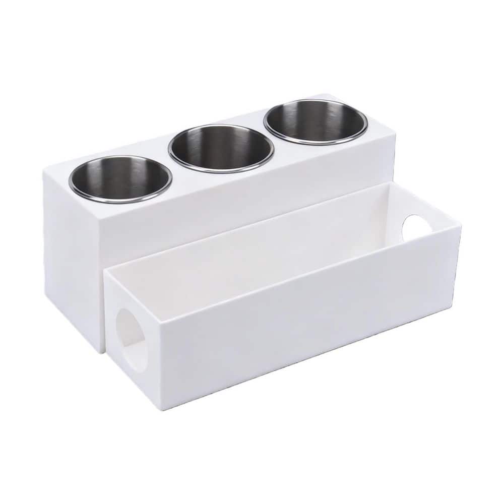 Numhew White Acrylic Hair Tool Organizer Hair Styling Accessories Hot Tools Organizer Hair Dryer, Blow Dryer, Curling Iron (1)