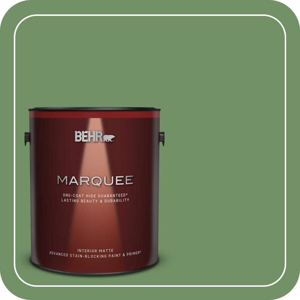 BEHR MARQUEE 1 gal. #M400-6A Mossed Opportunity One-Coat Hide Matte Interior Paint & Primer