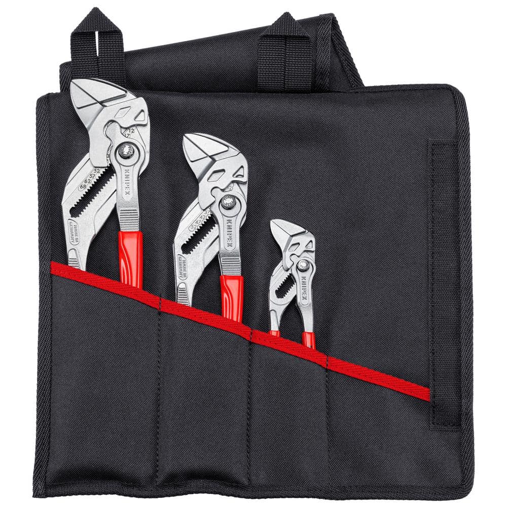 KNIPEX 3-Pieces Pliers Set in Tool Roll - Pliers Wrench (1)