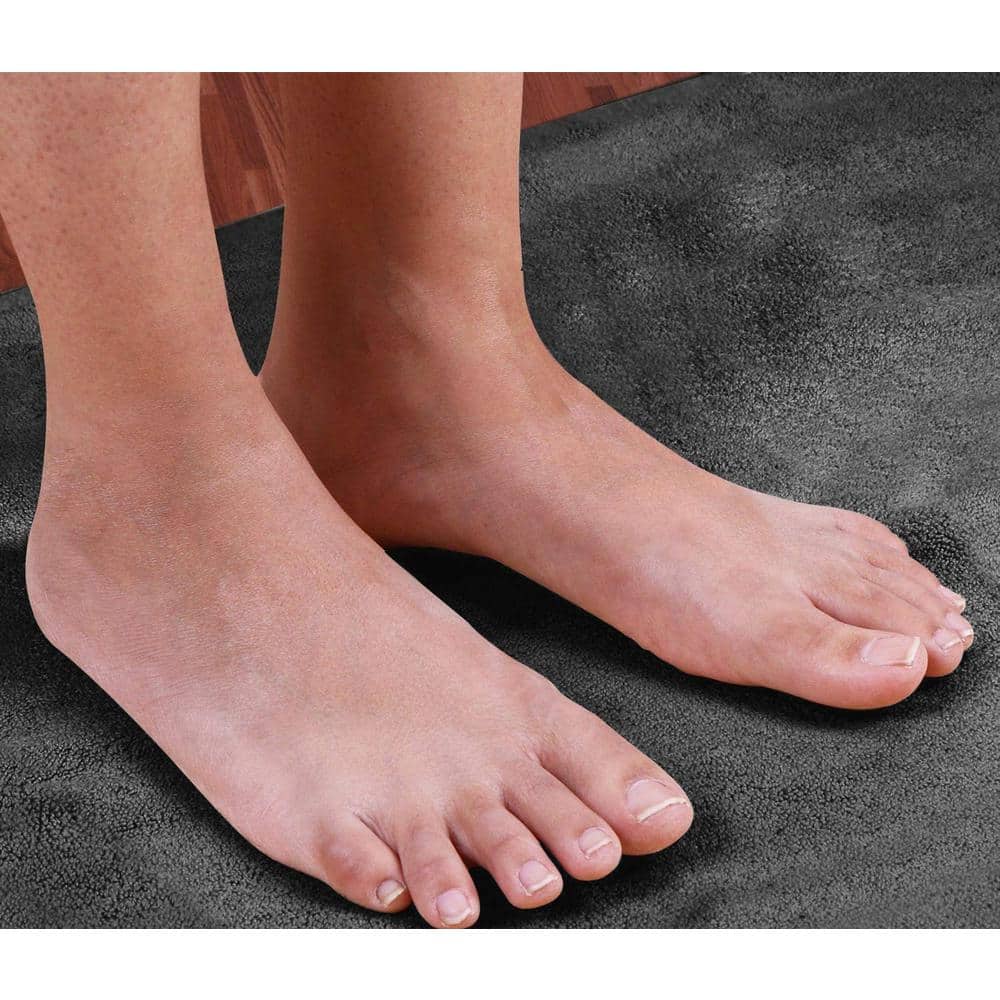 SIMPLI-MAGIC 21 in. x 34 in. Bath Mats Gray 3-Count (3)