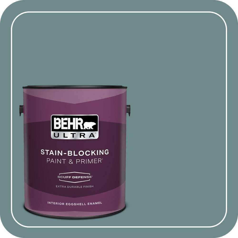 BEHR ULTRA 1 gal. #PPU13-06 Polaris Blue Extra Durable Eggshell Enamel Interior Paint & Primer