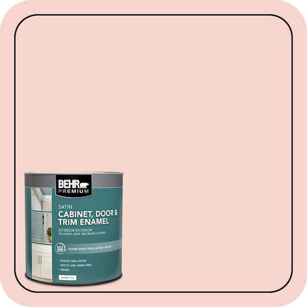 BEHR PREMIUM 1 qt. #M170-1 Pink Elephant Satin Enamel Interior/Exterior Cabinet, Door & Trim Paint (2)