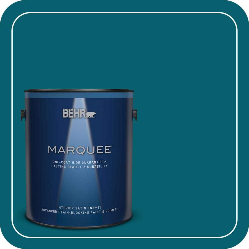 BEHR MARQUEE 1 gal. #T16-04 Galapagos Satin Enamel Interior Paint & Primer