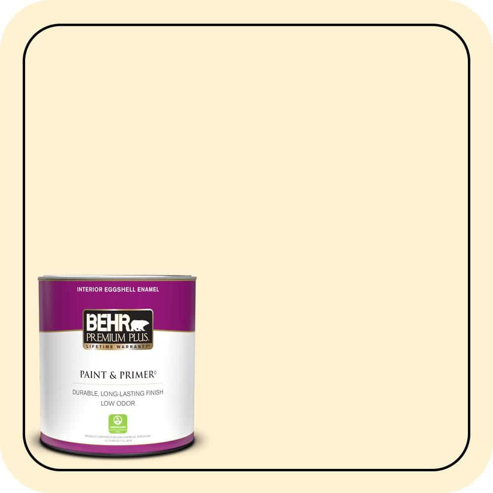 BEHR PREMIUM PLUS #ICC-30 Cashmere Sweater Flat Interior/Exterior Paint & Primer Color Sample