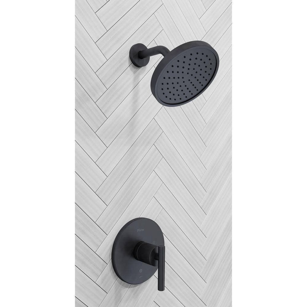 Pfister Contempra 1-Handle Shower Faucet Trim Kit in Matte Black (Valve Not Included) (2)