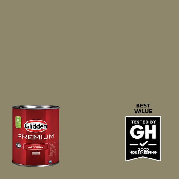 Glidden Premium 1 qt. PPG1027-5 Rattan Palm Eggshell Interior Paint (2)