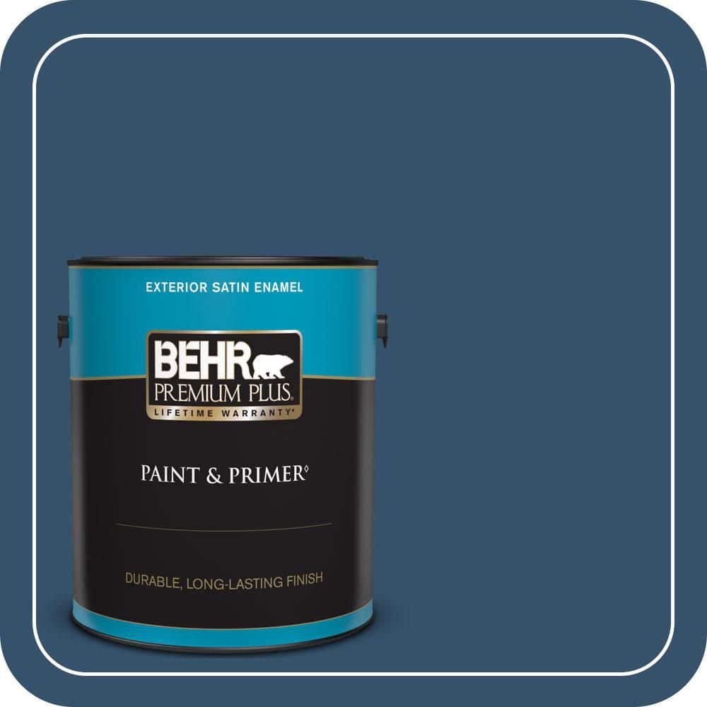 BEHR PREMIUM PLUS 1 gal. #MQ5-58 Velvet Rope Satin Enamel Exterior Paint & Primer