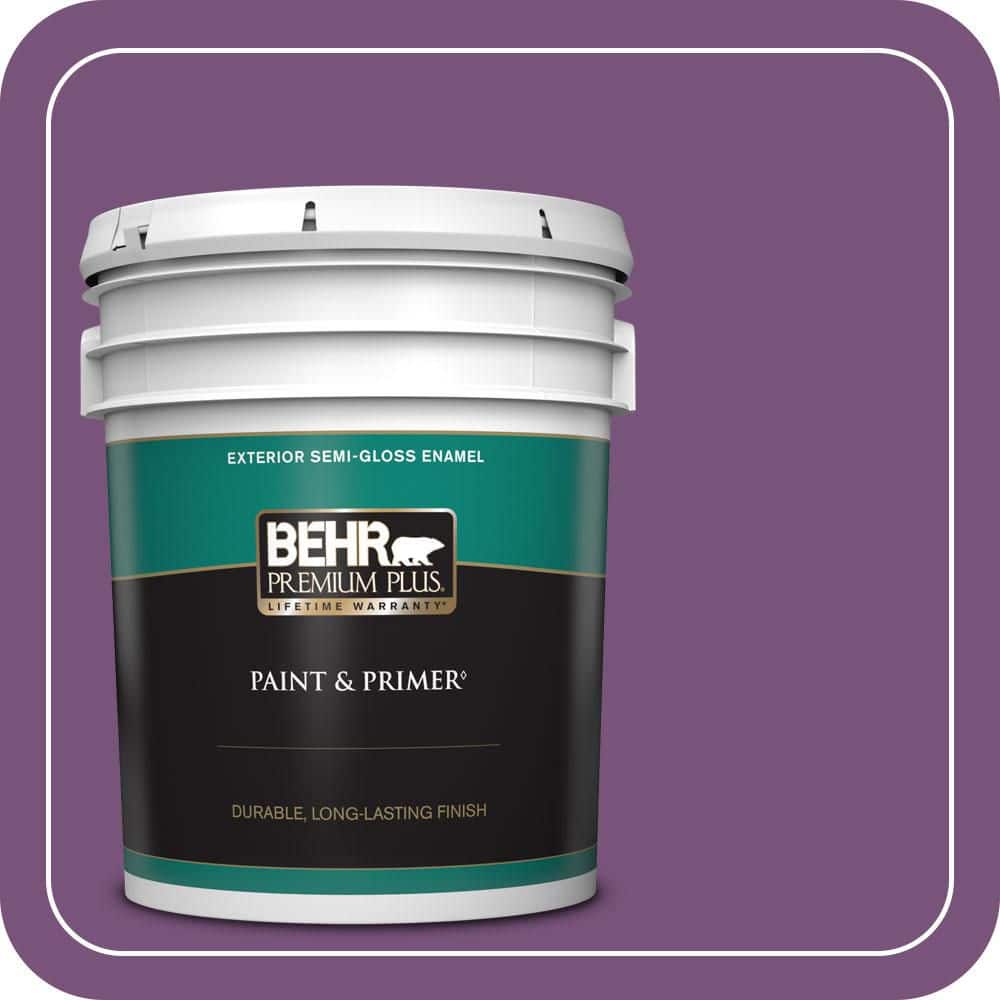 BEHR PREMIUM PLUS 5 gal. #MQ4-62 Birthstone Semi-Gloss Enamel Exterior Paint & Primer