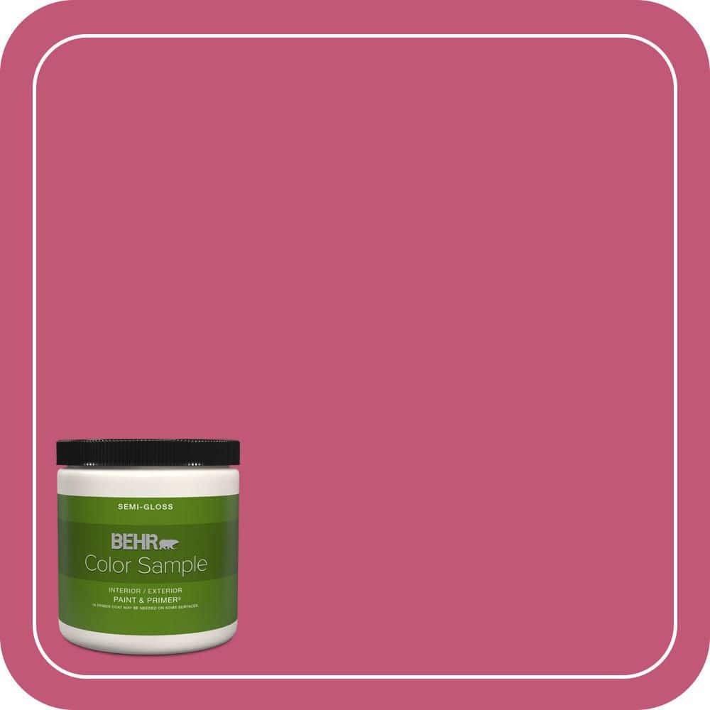 BEHR PREMIUM PLUS 8 oz. #T16-02 Pagoda Semi-Gloss Interior/Exterior Paint & Primer Color Sample