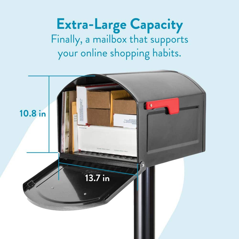 Architectural Mailboxes Centennial Large, Steel, Post Mount Mailbox (3)