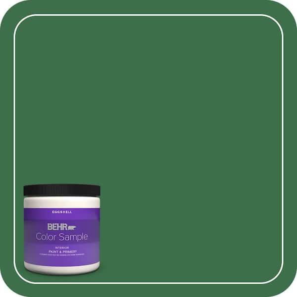 BEHR PREMIUM PLUS 8 oz. #S-H-450 Parsley Sprig Eggshell Enamel Interior Paint & Primer Color Sample (2)