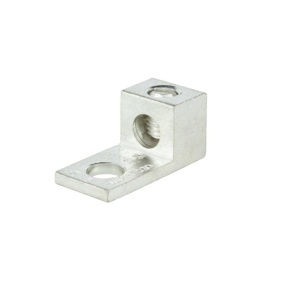 Commercial Electric 14 AWG to 4 AWG Dual Rated Mechanical Lug with 1 Conductor and 1 Hole Mount (2-Pack) (2)