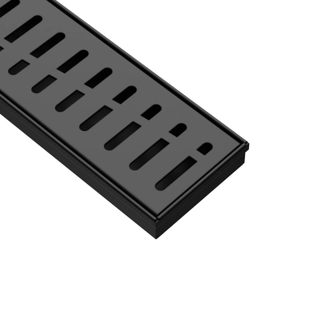 DreamLine Enigma 24 in. Linear Grate Shower Drain, Matte Black (3)
