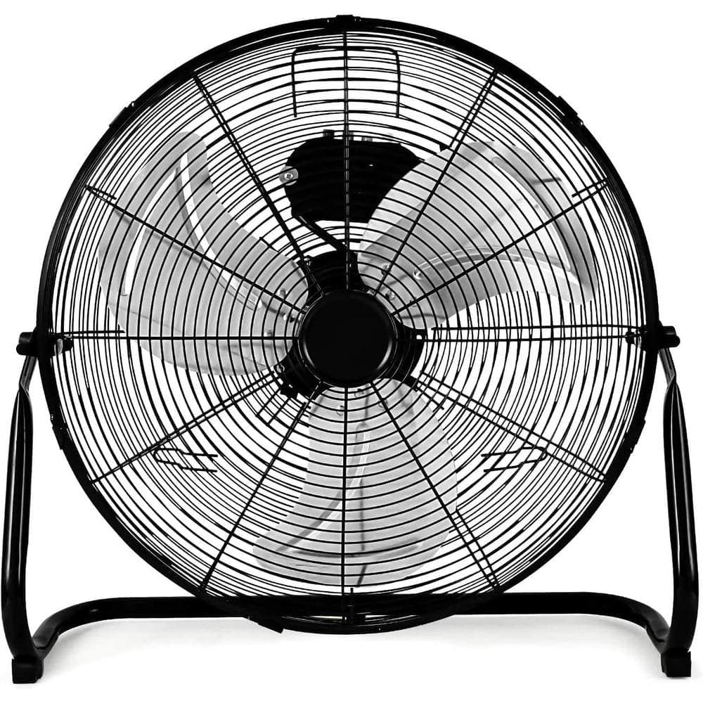 Adrinfly 20 in. 3 Speed High Velocity Heavy Duty Metal Industrial Floor Fans Oscillating Quiet for Home, Black