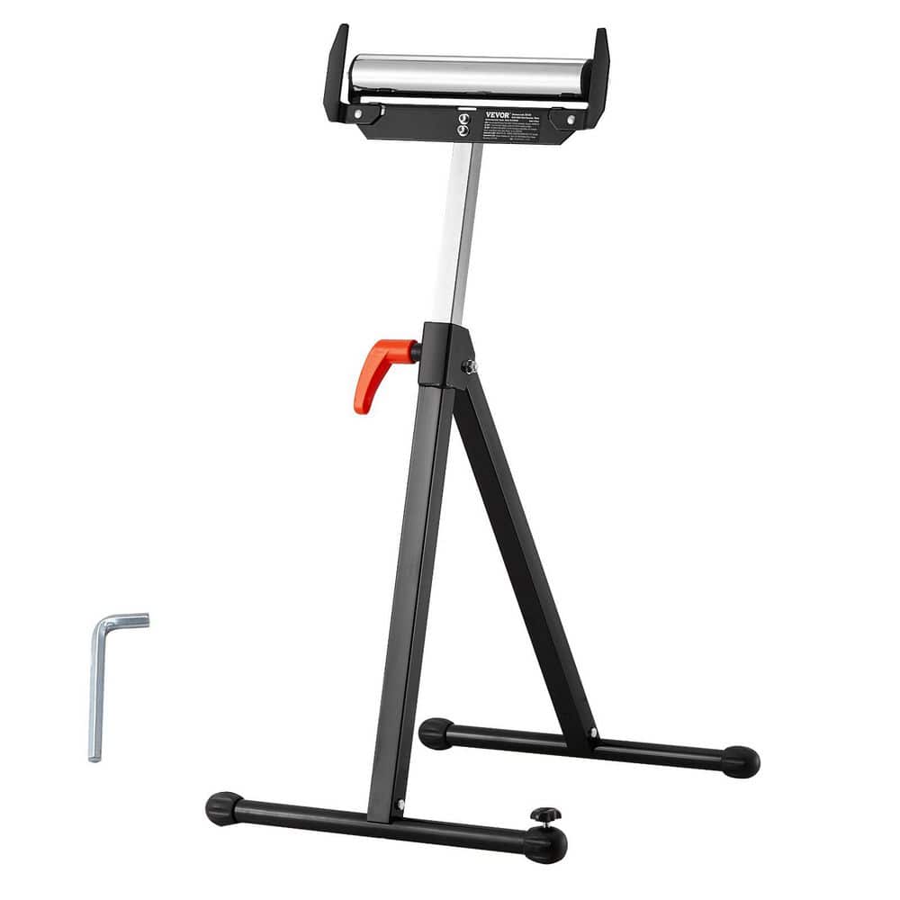 SKYSHALO Roller Stand, 27 in.-43 in. Adjustable Height, 250 lbs. Load Capacity, Folding Heavy Duty with 11.5 in. Polished Steel (1)