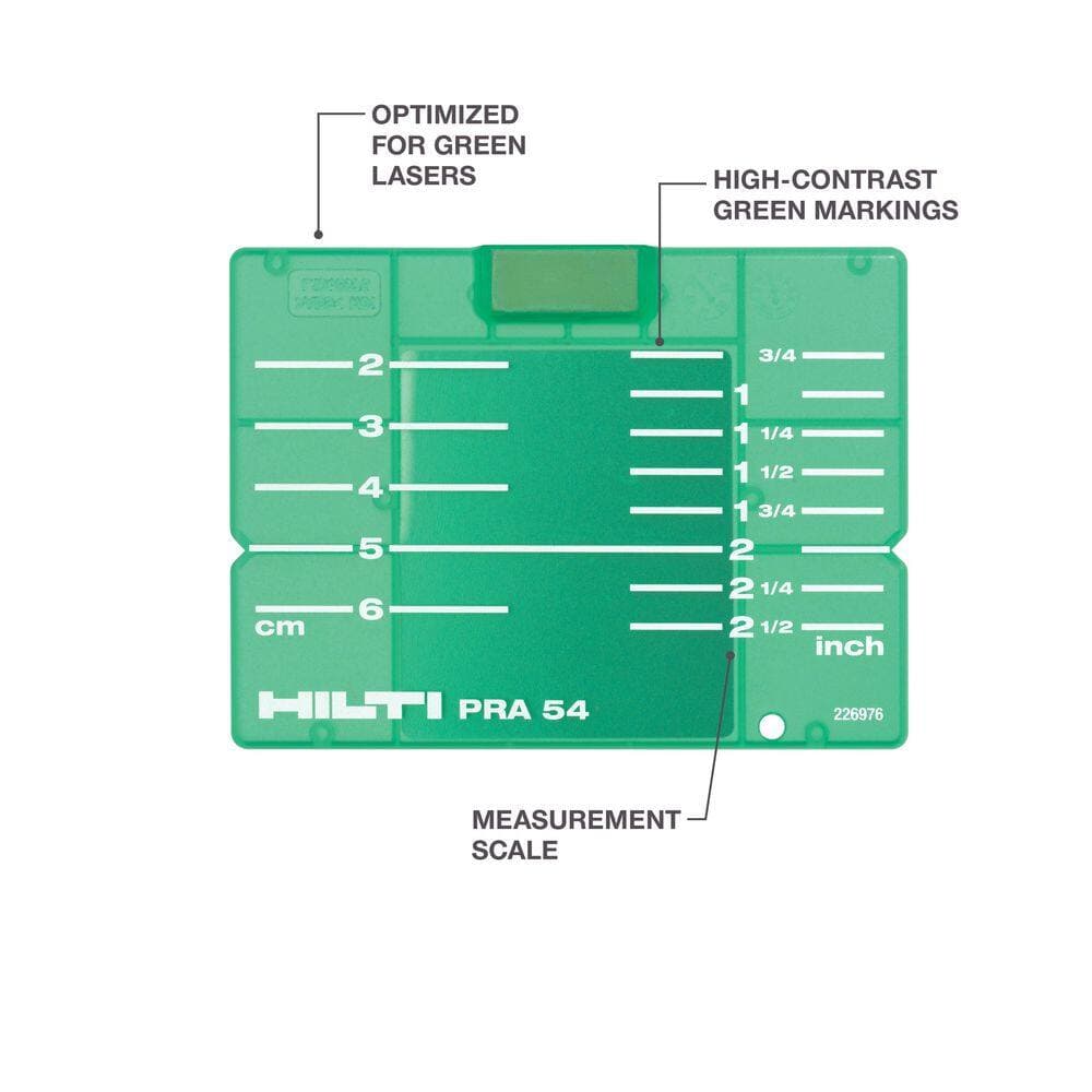 Hilti PRA 54 Imperial/Metric Target Plate, Green (2)