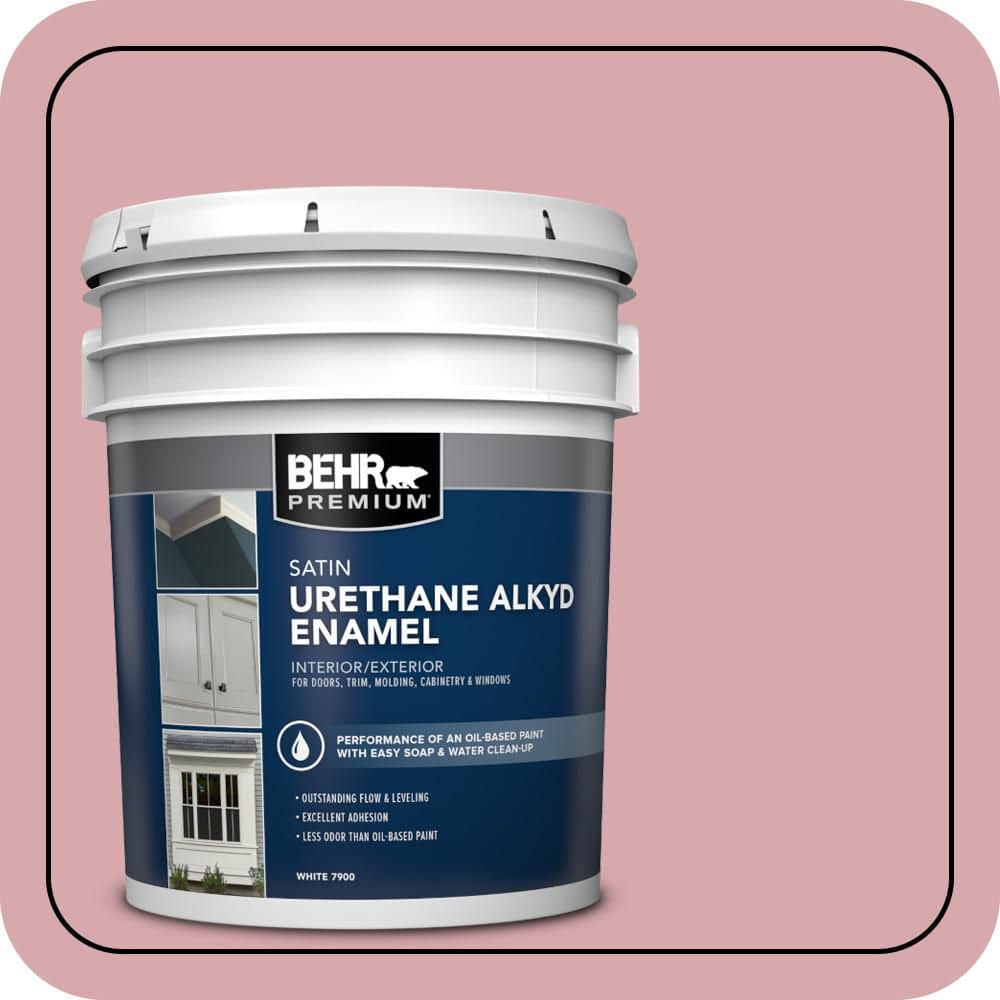 BEHR PREMIUM 5 gal. #S140-3 Berry Crush Urethane Alkyd Satin Enamel Interior/Exterior Paint