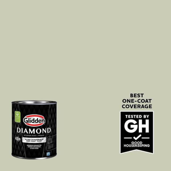 Glidden Diamond 1 qt. PPG1123-4 Only Olive Satin Interior Paint (2)
