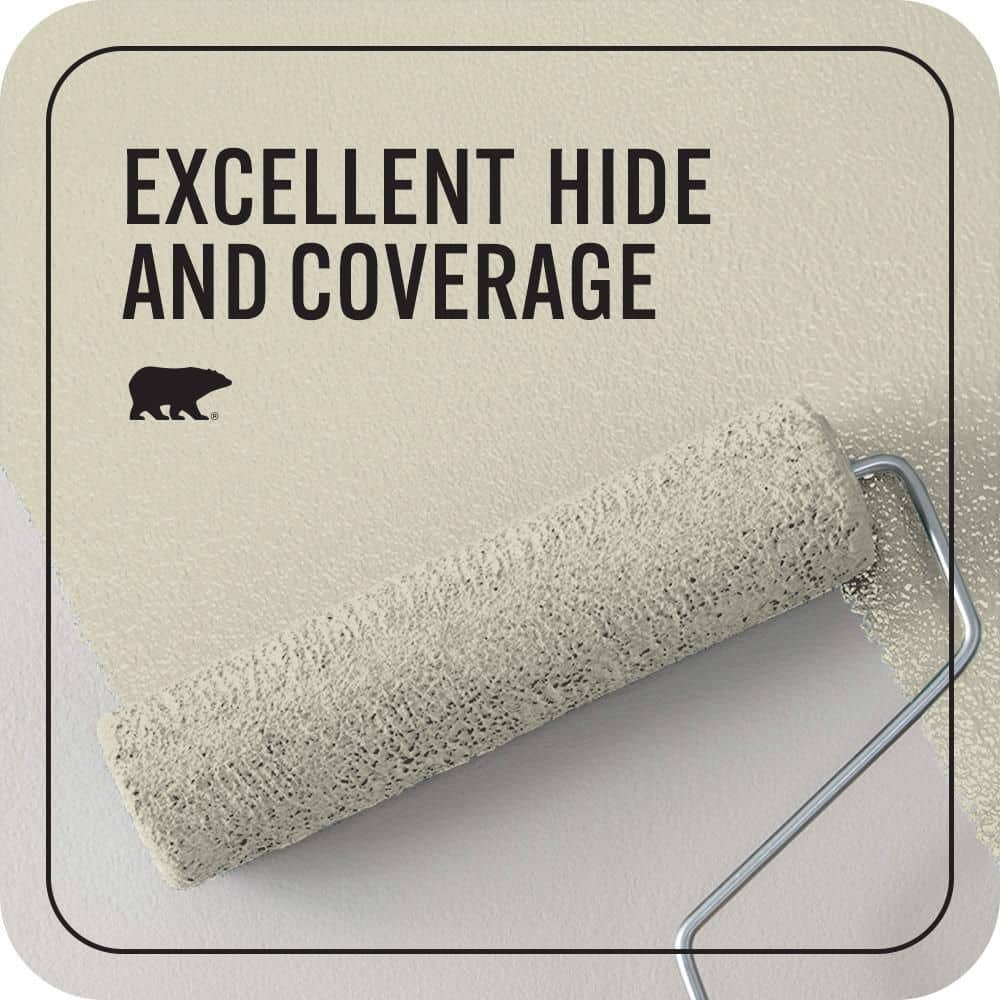 BEHR PREMIUM PLUS 1 qt. #PPL-79 Pale Lichen Flat EcoMix Plant-Based Interior Paint & Primer (2)