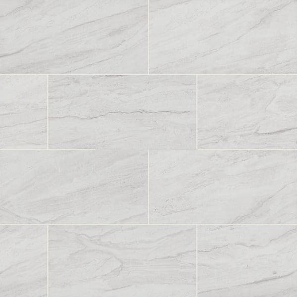 TrafficMaster Vigo White 12 in. x 24 in. Matte Stone Look Ceramic Floor and Wall Tile (16 sq. ft./Case)