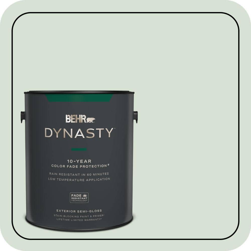 BEHR DYNASTY 1 gal. #S410-1 River Mist Semi-Gloss Exterior Stain-Blocking Paint & Primer