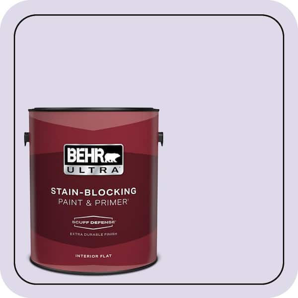 BEHR ULTRA 1 gal. #640A-2 Misty Violet Extra Durable Flat Interior Paint & Primer (2)