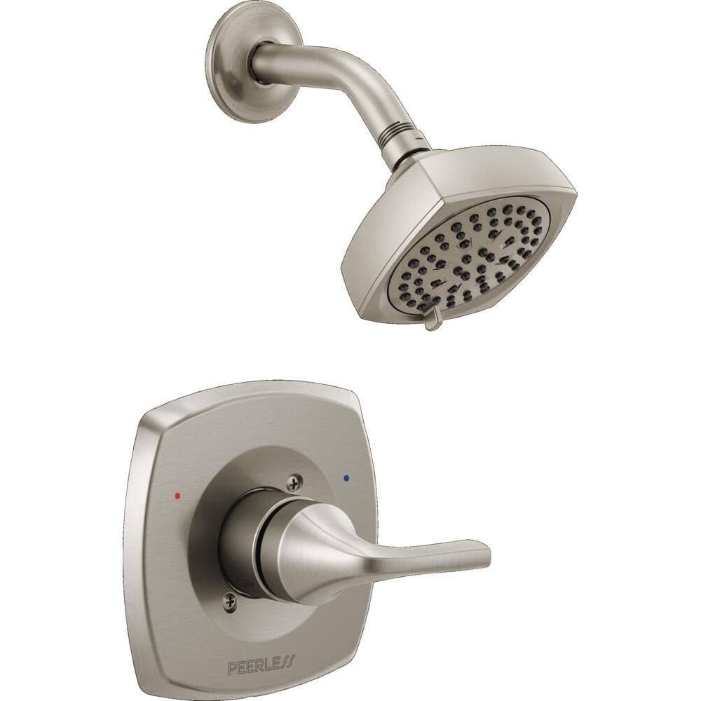Peerless Parkwood 1-Handle Wall-Mount Shower Faucet Trim Kit in Brushed Nickel (Valve not Included) (2)