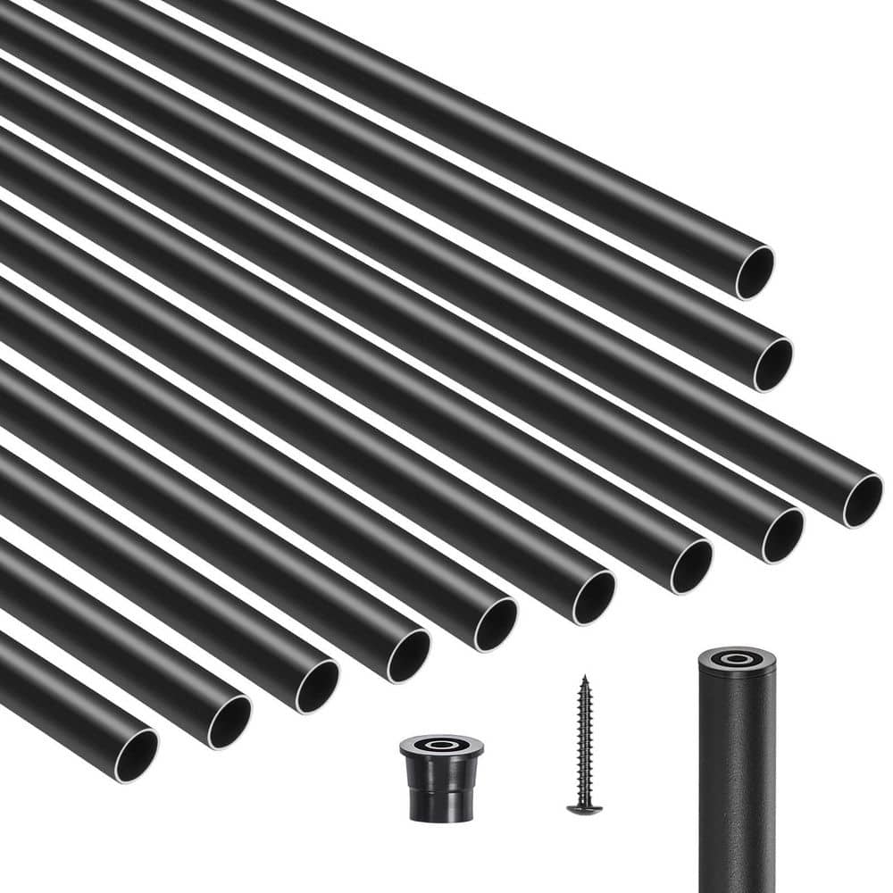 SVOPES Staircase Balusters 51 Pack, 32 in. Aluminum Stair Balusters 0.75 in. Water-Proof Round Metal Spindle Railing