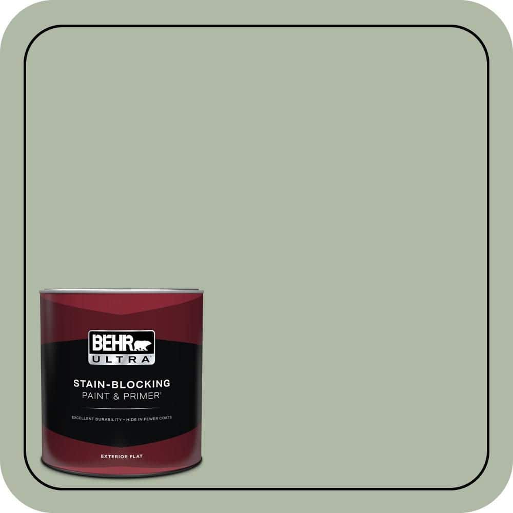 BEHR ULTRA 1 qt. #N390-3 Jojoba Flat Exterior Paint & Primer