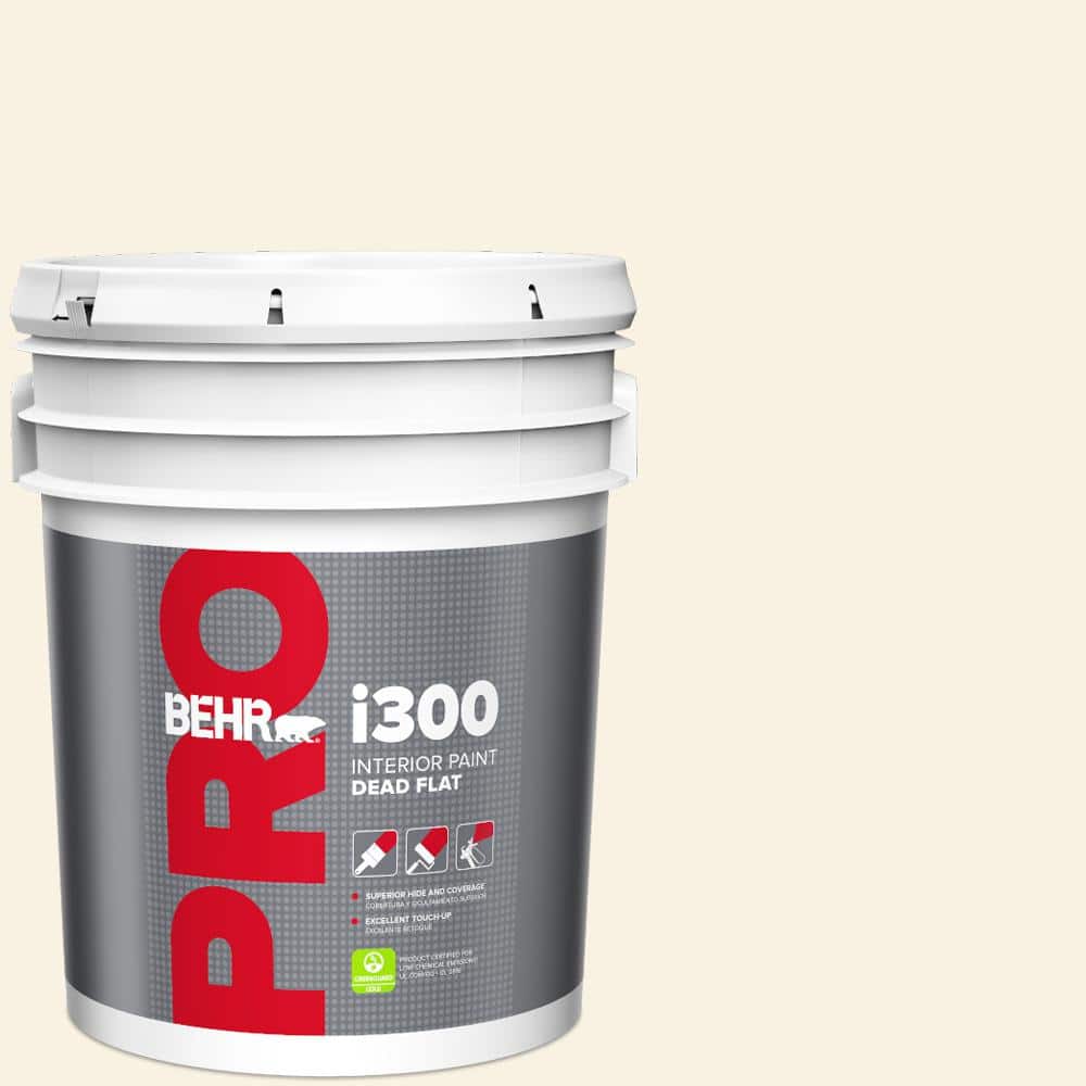 BEHR PRO 5 gal. #W-F-100 Belgian Cream Dead Flat Interior Paint