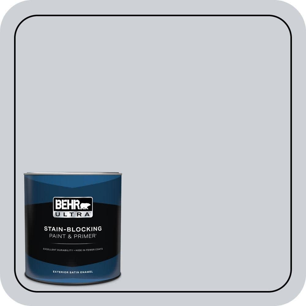 BEHR ULTRA 1 qt. #MQ3-61 Moonlit Snow Satin Enamel Exterior Paint & Primer