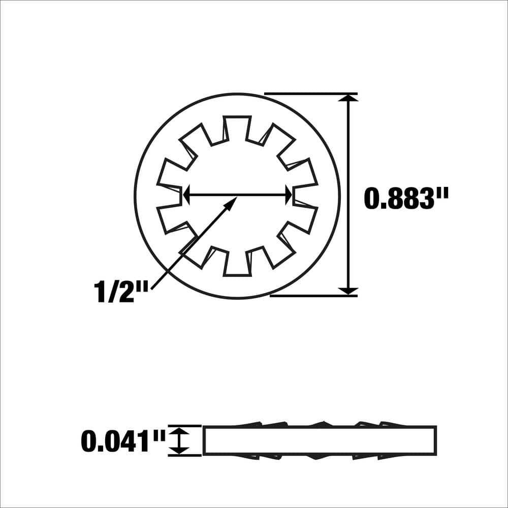 Everbilt 1/2 in. Zinc-Plated Steel Internal Tooth Lock Washer (8 Per Pack) (3)