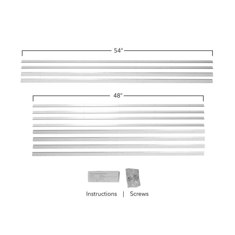 Action Industries Garage Door Brush Weather Seal with Aluminum Retainers with 1 in. Brush with Light Color Doors (2)
