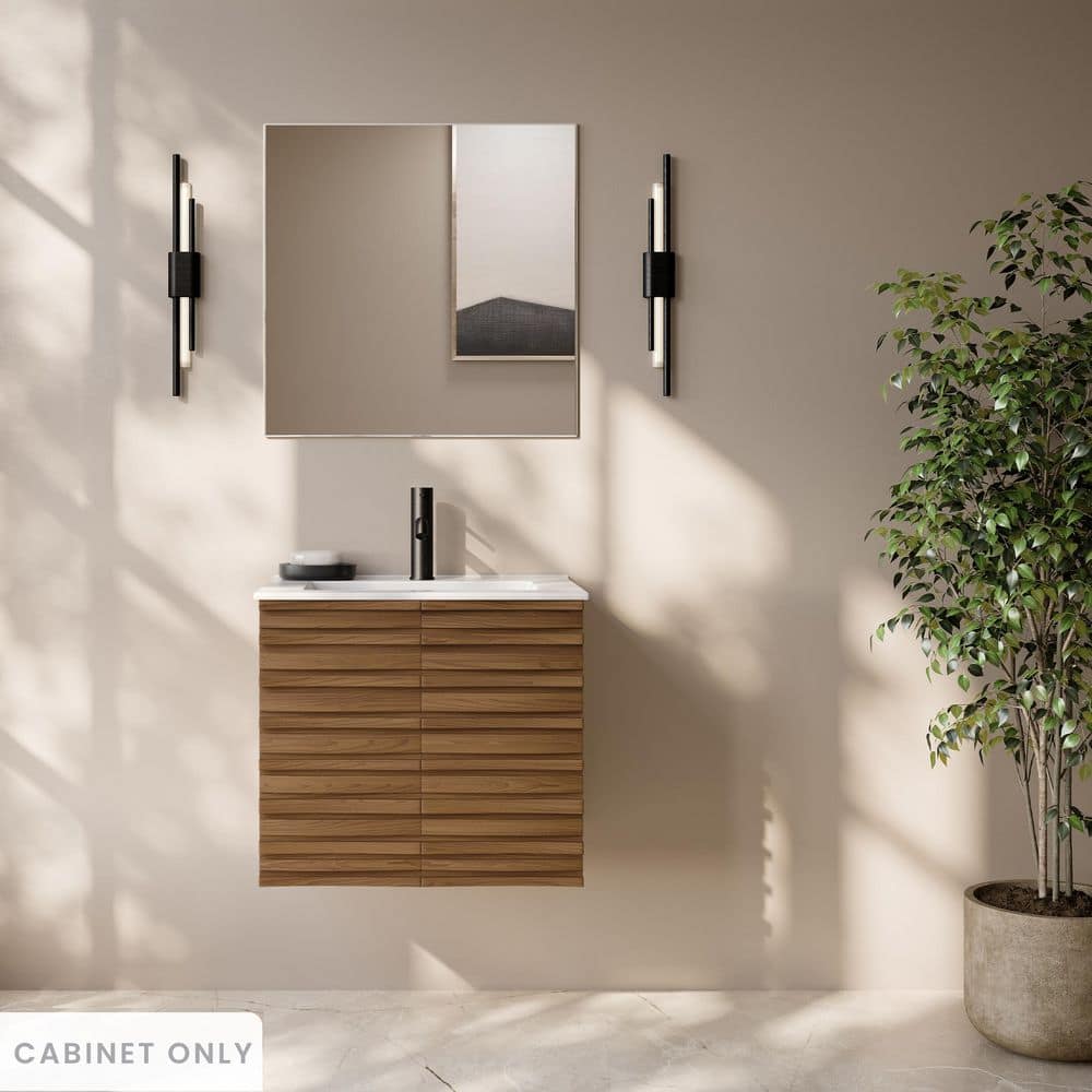 Swiss Madison Cascade 24 in. Wall-Mounted Bath Vanity Cabinet without Top in Brown Oak (2)