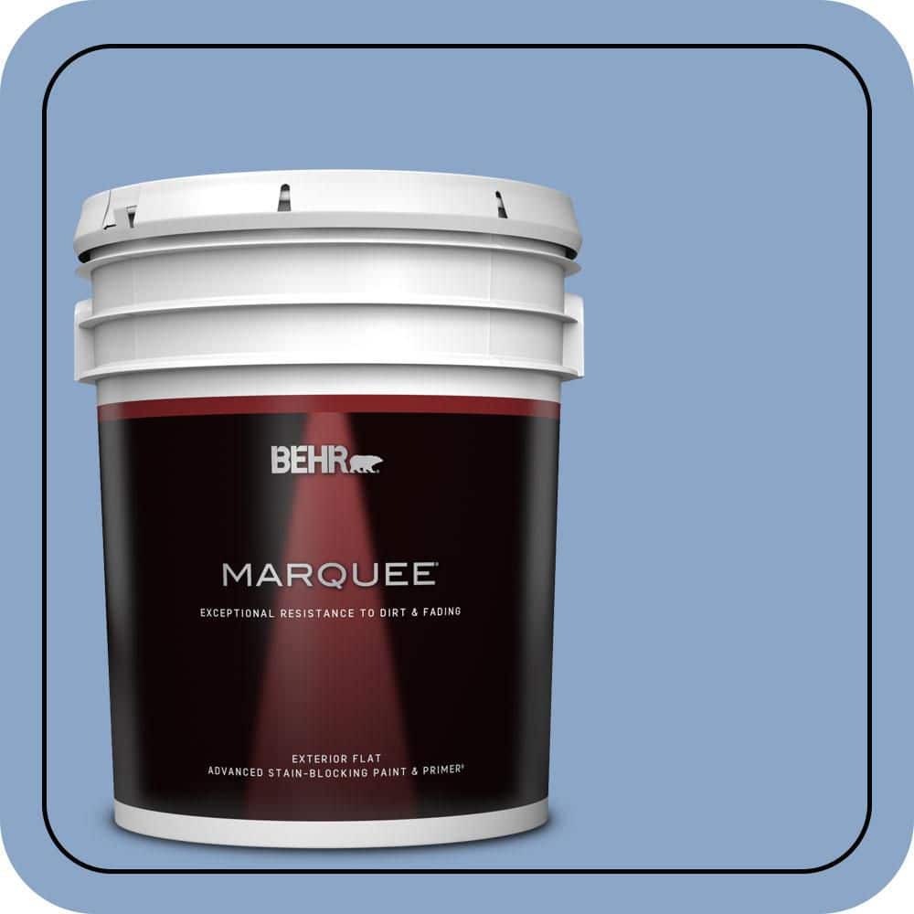 BEHR MARQUEE 5 gal. #590D-4 Romantic Isle Flat Exterior Paint & Primer
