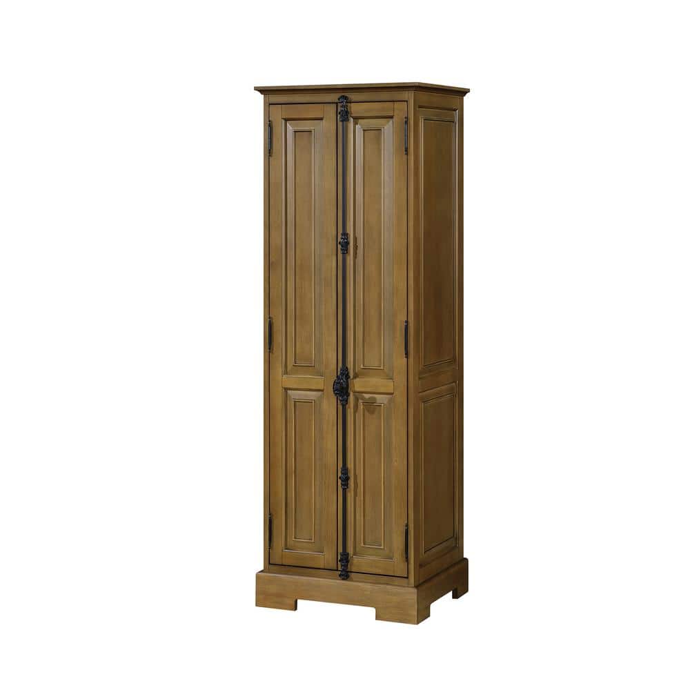 Home Decorators Collection Clinton 24 in. W x 20 in. D x 71 in. H Almond Latte Freestanding Linen Cabinet (3)