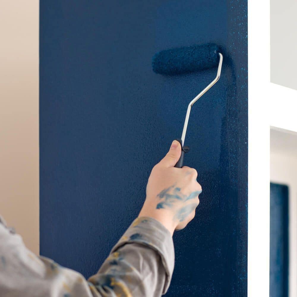 PRIVATE BRAND UNBRANDED Better 4 in. x 3/8 in. High-Density Knit Mini Paint Roller Cover with Frame (4)