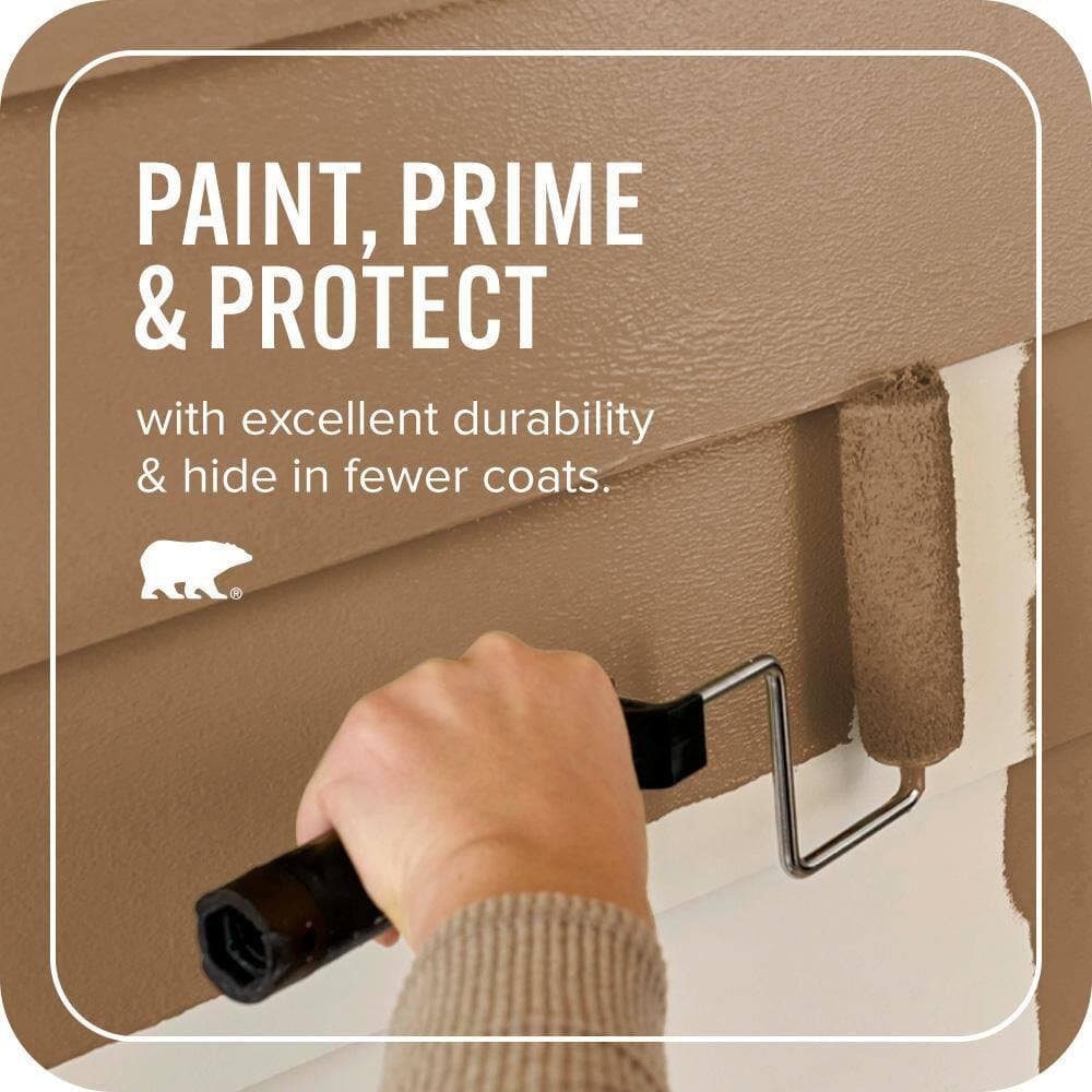 BEHR ULTRA 1 gal. #QE-31 Barcelona Brown Satin Enamel Exterior Paint & Primer (3)