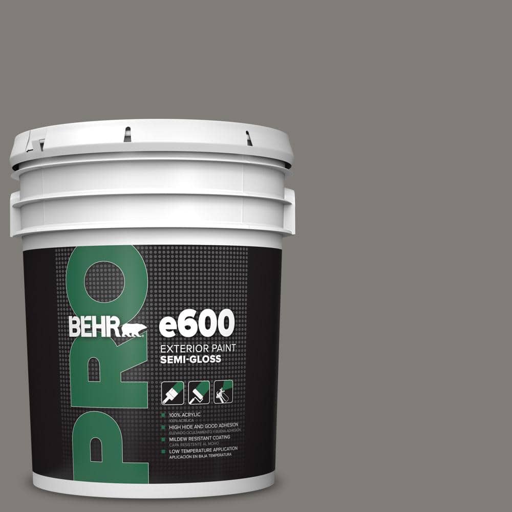 BEHR PRO 5 gal. #PPU24-21 Greyhound Semi-Gloss Acrylic Exterior Paint
