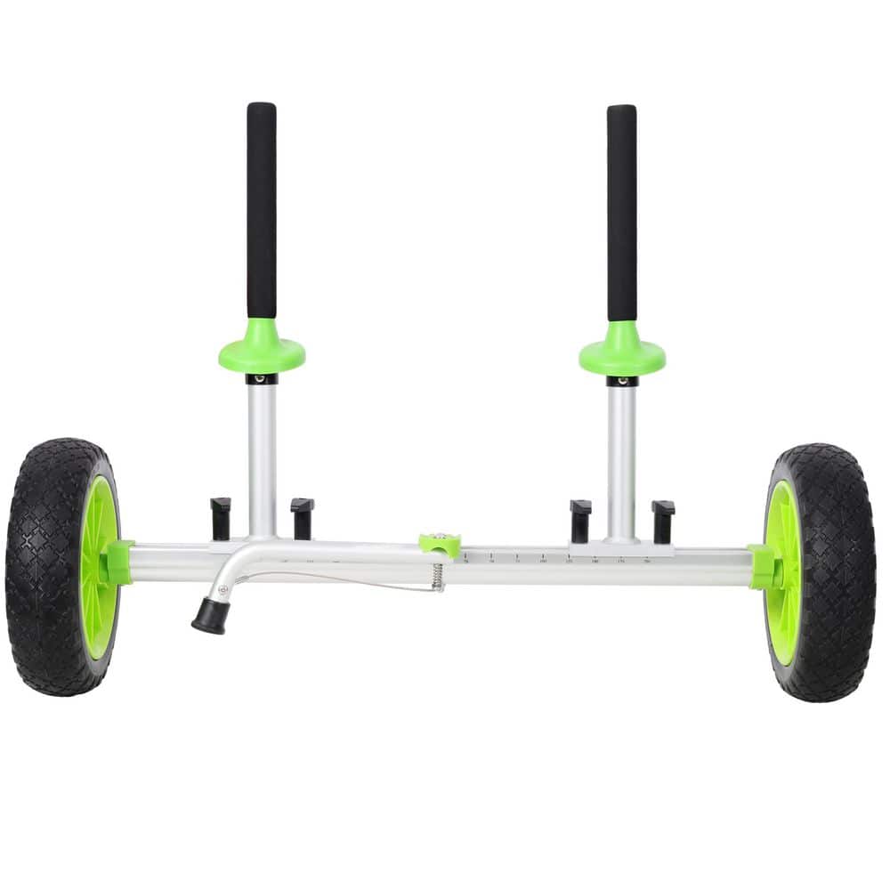 maocao hoom Sit On Top Kayak Cart, Heavy-Duty Plug-in Kayak Cart Dolly with 10 in. PU Wheels, Width Adjustable (2)