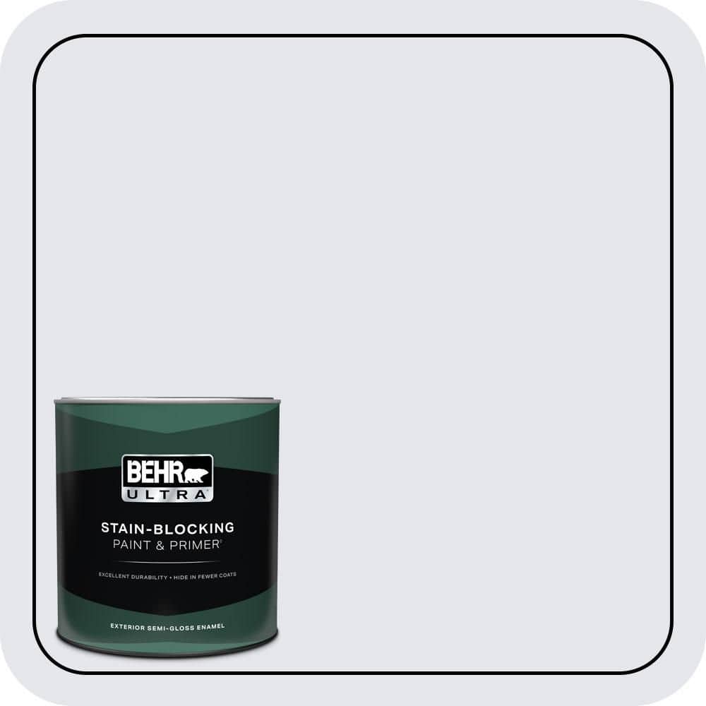 BEHR ULTRA 1 qt. #610A-1 Lilac Murmur Semi-Gloss Enamel Exterior Paint & Primer