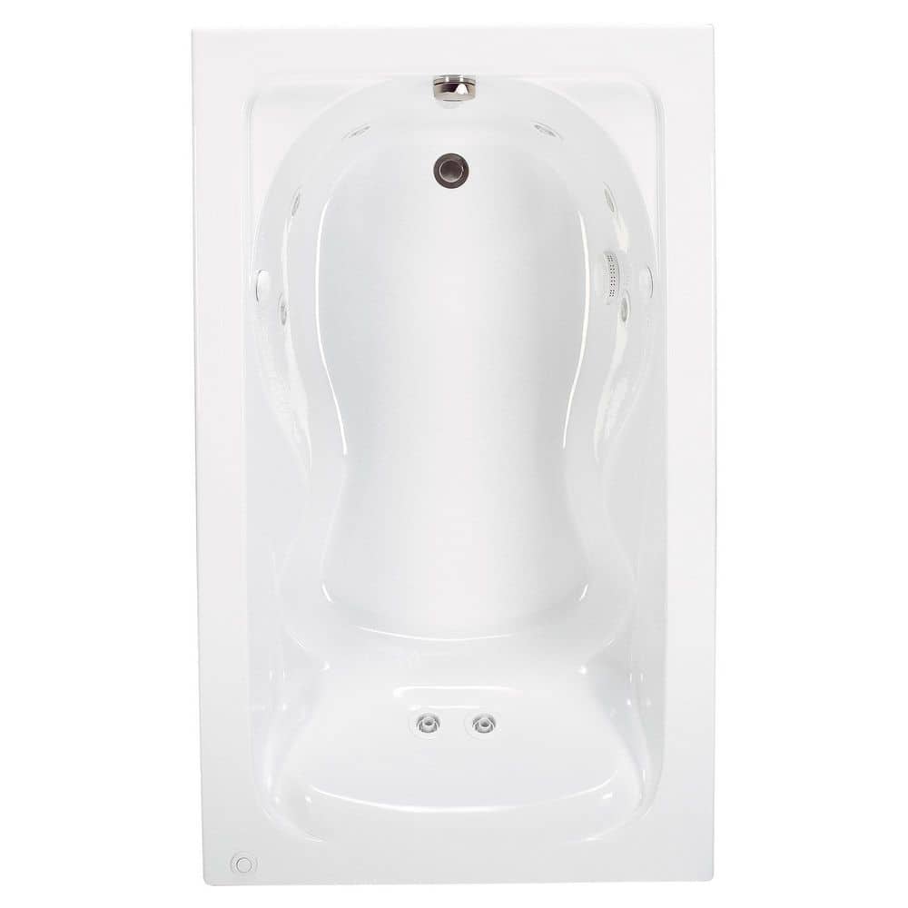 American Standard Cadet EverClean 72 in. x 42 in. Rectangular Whirlpool Bathtub with Reversible Drain in White (3)