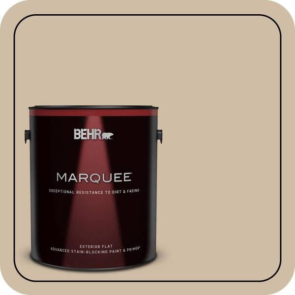 BEHR MARQUEE 1 gal. #PWL-83 Distant Tan Flat Exterior Paint & Primer (2)