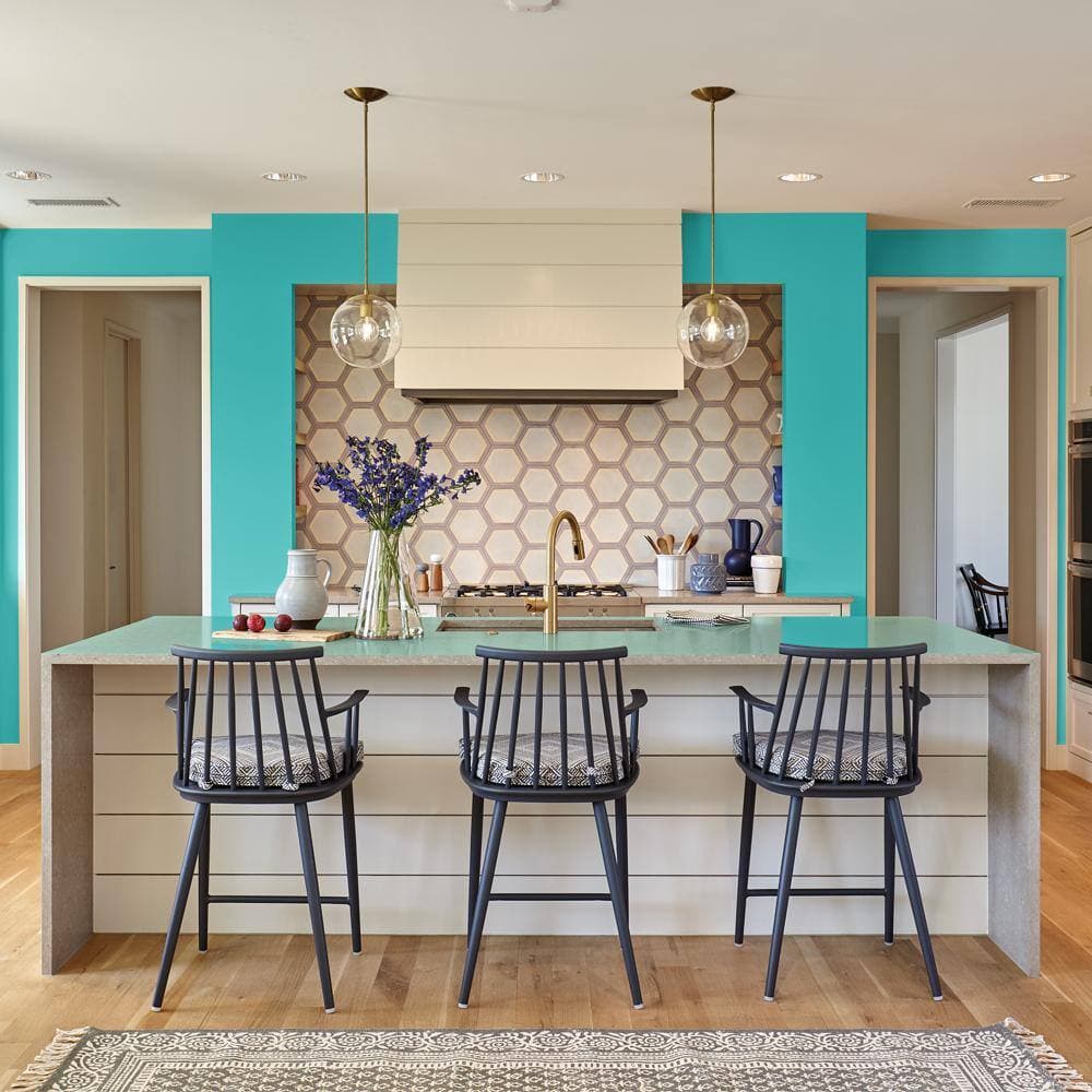 BEHR PRO 1 gal. #MQ4-21 Caicos Turquoise Semi-Gloss Interior Paint (3)