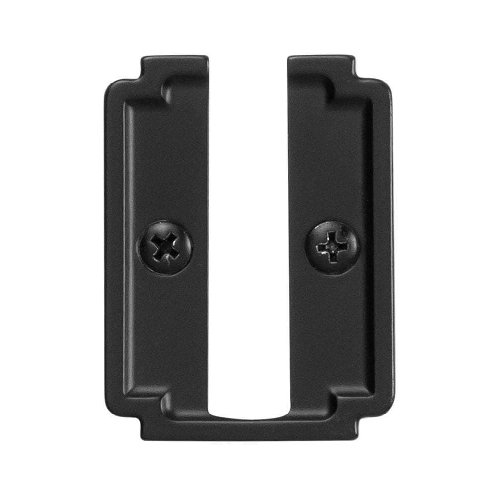 BELWITH-KEELER Coventry Collection Hook Backplate 2.31 Inch x 1.75 Inch Matte Black Finish Cabinet Backplate (3)